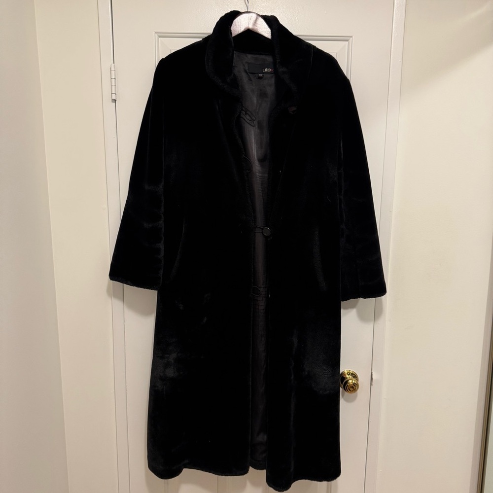 Utex Black Teddy Jacket for Women